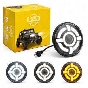 Foco LED Delantero 7" Dúo Color 12V / 24V para Vehículo